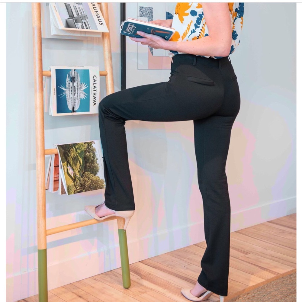 Betabrand Straight Leg Yoga Pant Dress Pants
